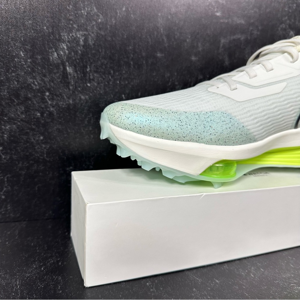 AIR ZOOM INFINITY TOUR NEXT% MENS SPIKED GOLF SHOES SIZE 9.5 WHITE GREEN NEW - Picture 6 of 10